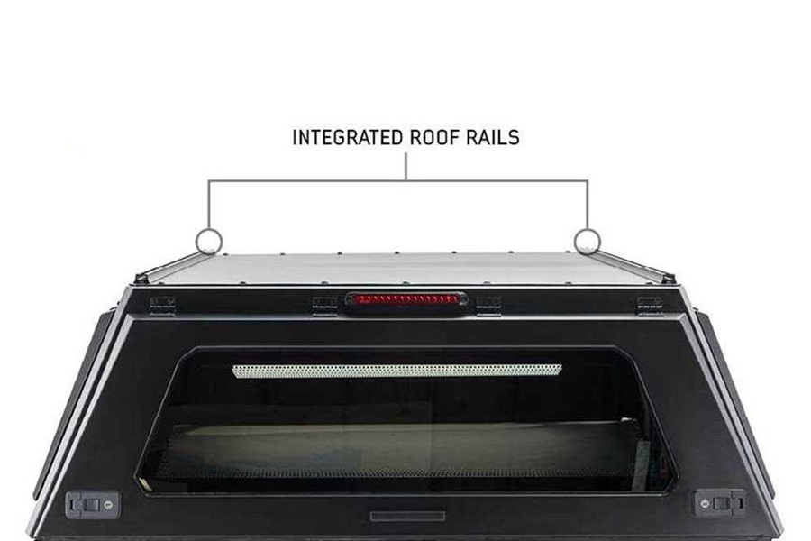 Overland Vehicle Systems Expedition Truck Cap w/Full Wing Doors, Front/Rear Windows, 3rd Brake Light - JT