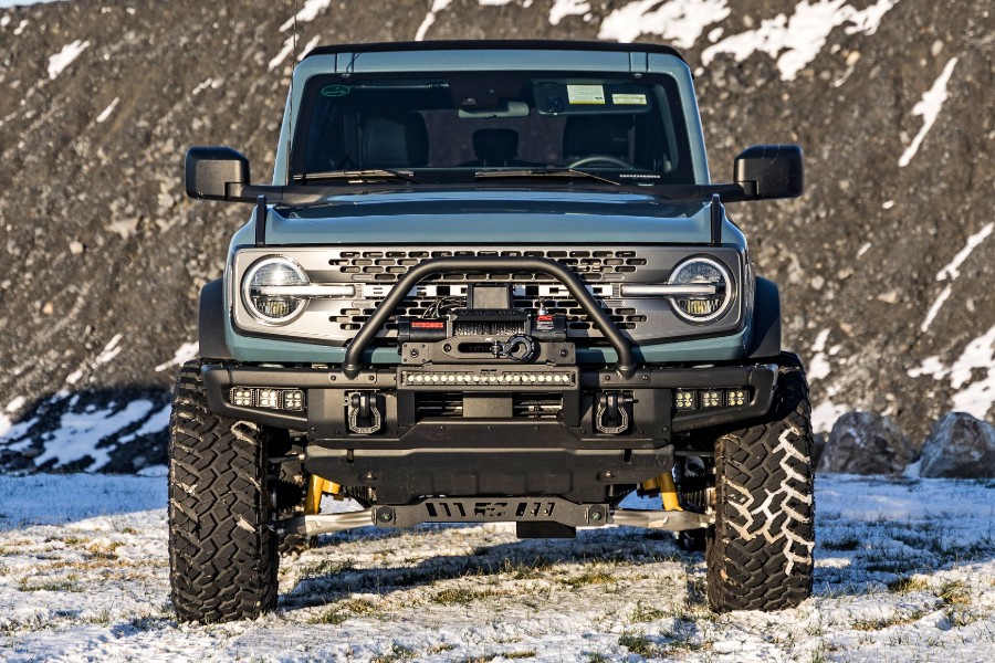 Rough Country Triple 2in Cube Fog Light Mount Kit, Amber DRL - Bronco 2021+