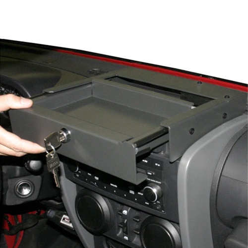 Tuffy Security Wrangler Flip-n-Lock Stereo Cover & Tray - JK 2007-10