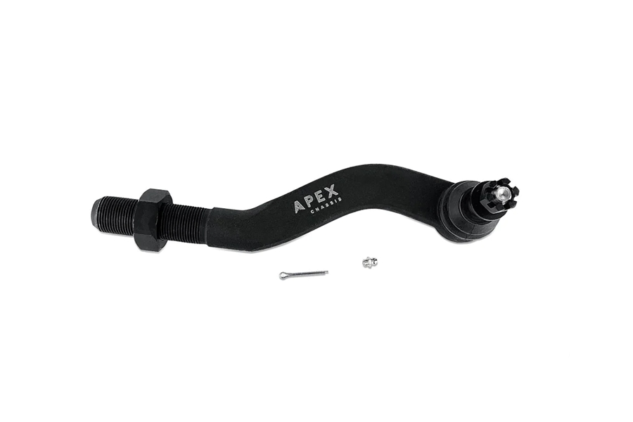 Apex Chassis D30 2.5 Ton Tie Rod Kit - Black Aluminum - JT/JL Non Rubicon