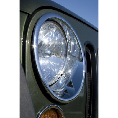 Rugged Ridge Chrome Headlight Bezel Set - JK