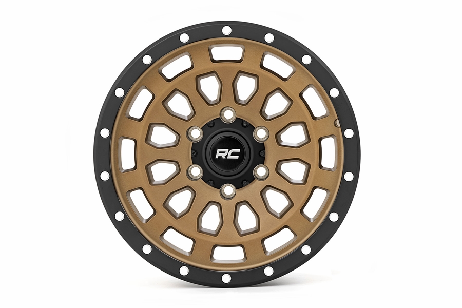 Rough Country 87 Series Wheel,17x8.5 5x5 - Bronze/Black   - JT/JL/JK
