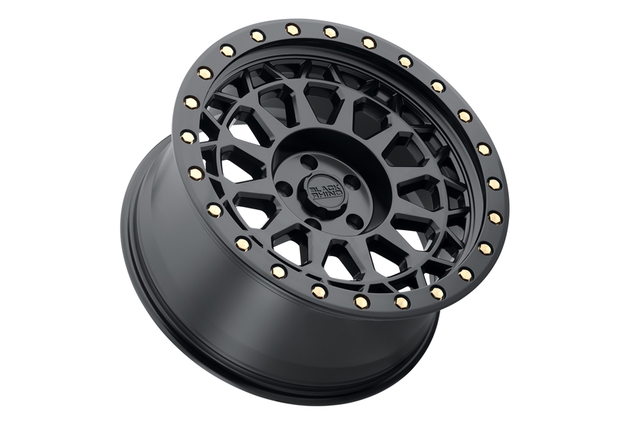 Black Rhino Primm Wheel, 17x9 5x5 - Matte Black w/ Brass Bolts - JT/JL/JK