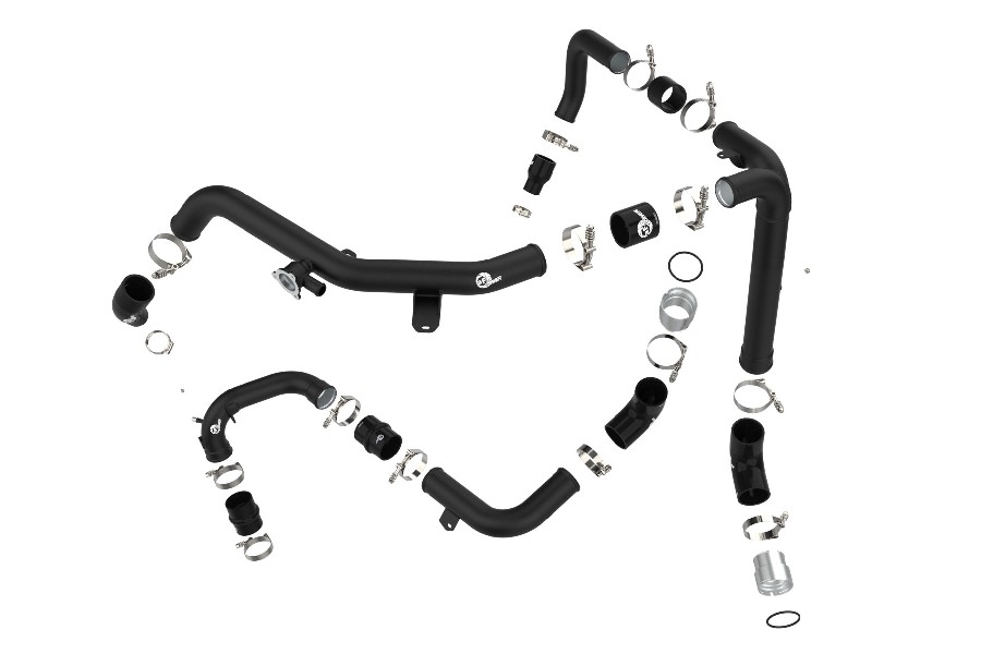 aFe Power BladeRunner Aluminum Hot and Cold Charge Pipe Kit - Black - Bronco 2021+ 2.7L