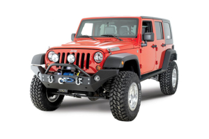 Rock Hard 4x4™ Patriot Series Full Width Front Bumper w/ Receiver w/  Lowered Winch Plate