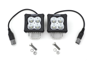 ZROADZ 3-inch LED Light Pod Kit, G2 Series, Bright White, Flood Beam, 2 Piece with Wiring Harness