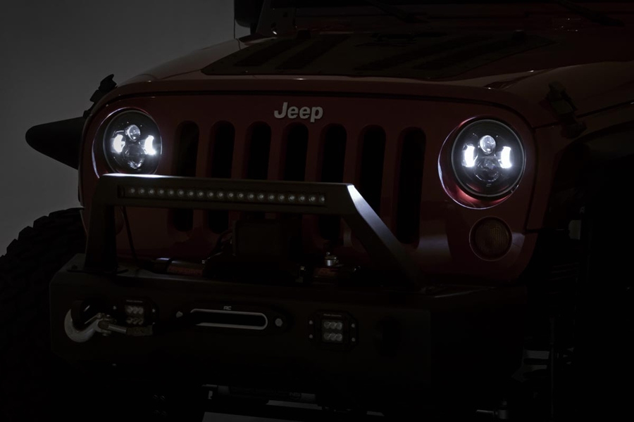 Rough Country 7in LED Projection Headlights  - JK/TJ