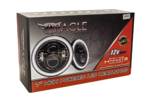 Oracle Lighting 7in High Powered LED Headlights - Black Bezel - Dynamic ColorSHIFT - JK