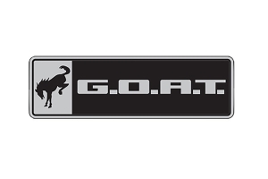 Ford Performance Parts G.O.A.T. Badge - Black/Chrome - Bronco & Bronco Sport 2021+