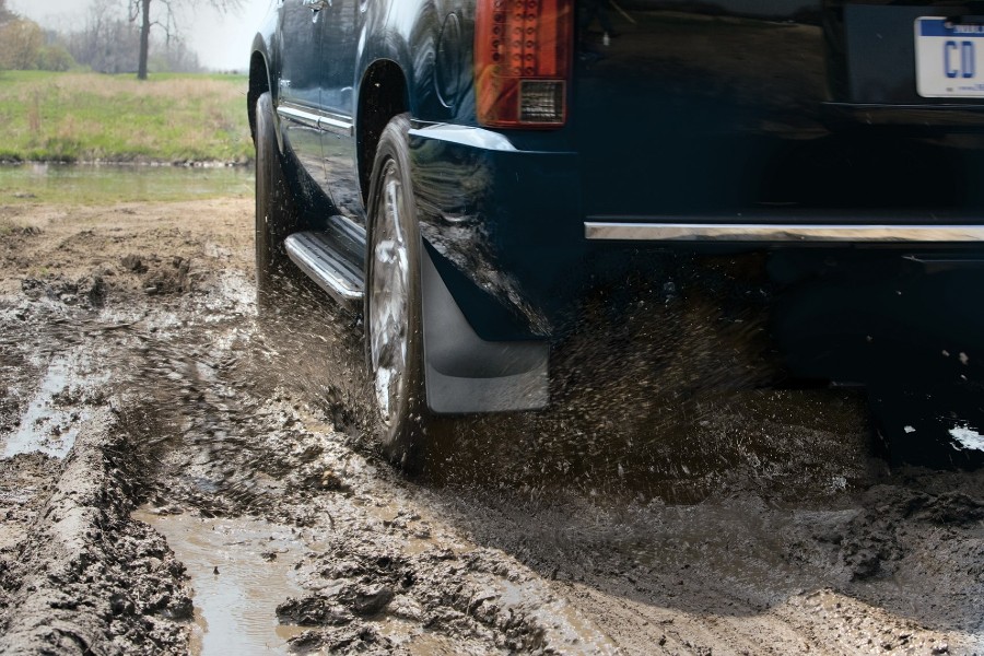 Weather Tech No Drill, Laser Measured, Custom Mud Flaps, Front/Rear, Black - Bronco 2021+