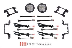 Diode Dynamics SS3 Sport Type MR Fog Light Kit, ABL White - SAE Fog - JT/JL/JK