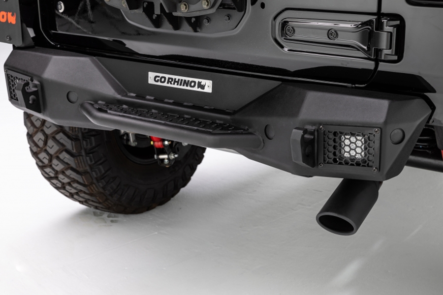 Go Rhino Rockline Rear Stubby Bumper - Textured Black - JK