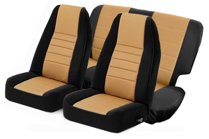 Smittybilt Neoprene Front and Rear Seat Covers Tan  - JK 2DR 2007-12