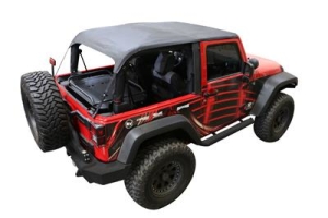 Rampage Sailcloth Trail Soft Top, Black Diamond - Top Only - JK 2dr