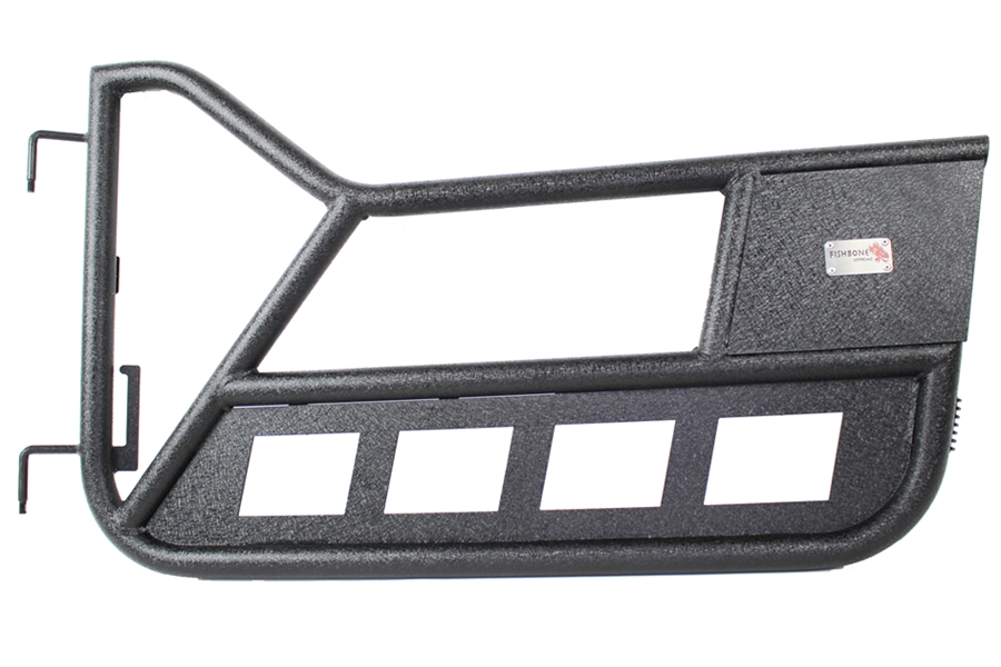 Fishbone Offroad Front Tube Doors - Black Textured  - TJ 