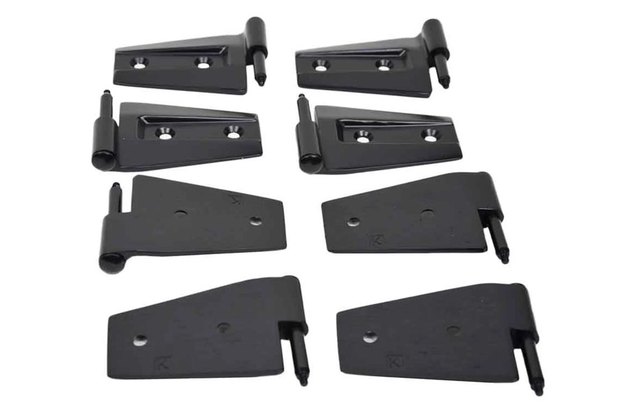 Kentrol Door Hinge Set, Black Powder Coat - 8pcs - JK 4DR