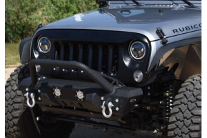 DV8 Offroad Angry Eye Design Grill Textured Black  - JK