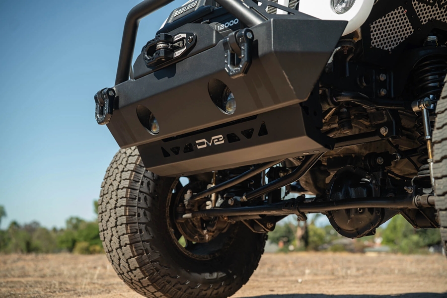 DV8 Offroad Front Skid Plate - Black - JK 