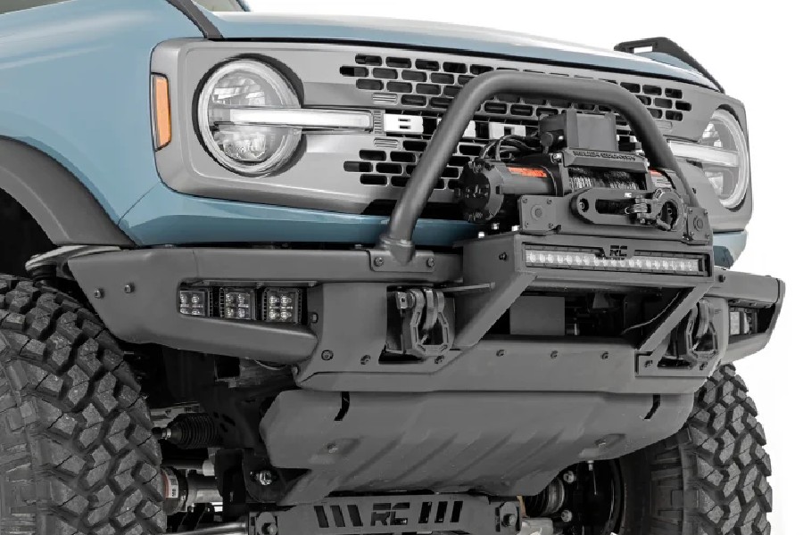 Rough Country High Winch Mount Black Series - Bronco 2021+