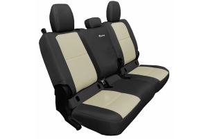 Bartact Tactical Series Rear Seat Covers - Black/Khaki, No Armrest - JT