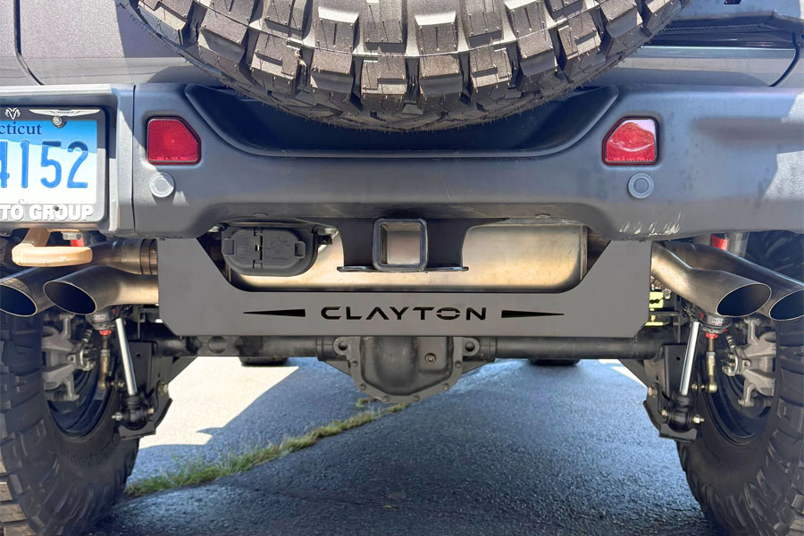 Clayton Off Road Muffler Skid Plate - Black Powder Coat - JL 392