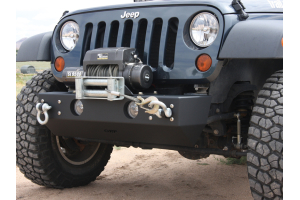 OR-Fab Light Mount Rock Slider Front Bumper Wrinkle Black - JK