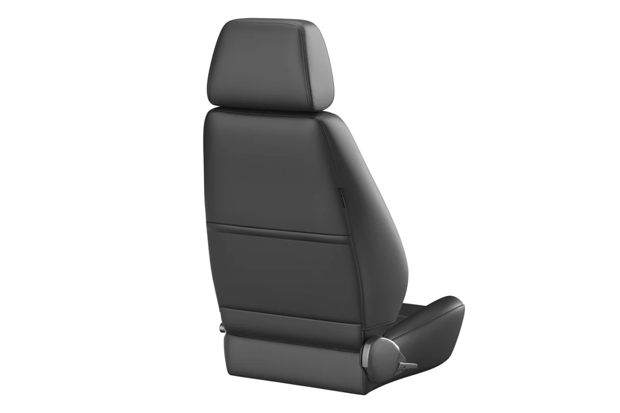 Corbeau Sport Black Leather Seat Pair