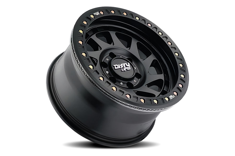 Dirty Life Enigma Race 9313 Series Beadlock Wheel, 17X9 8X6.5 -12mm – Matte Black
