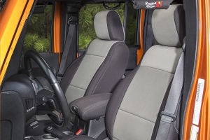 Rugged Ridge Seat Cover Kit Black/Grey - JK 4dr 2011+