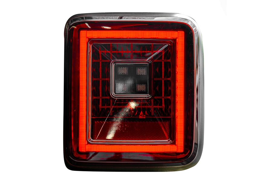 RECON LED Tail Lights - Red Smoked Lens  - JL w/ OEM Halogen Tail Lights