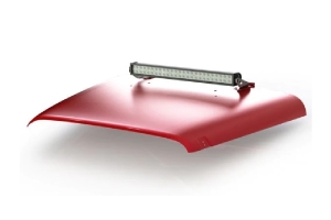 Motobilt 30in LED Light Bar Hood Mount Kit - Black Powdercoat Finish - JK