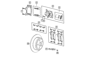 Mopar Magneti Merelli Rear Brake Pad Set - JK 