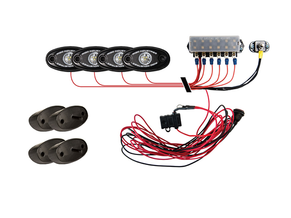 Rigid Industries Brandon Palaniuk A-Series Deck Light Kit 2 Cool White / 2 Red