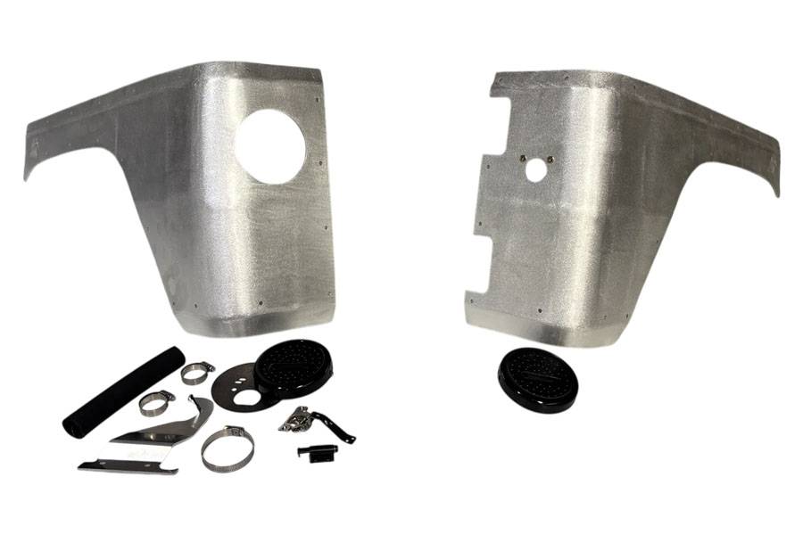 Next Venture Motorsports Rear Aluminum Corner Armor w/ Lights (Stealth Fuel Door) - Bare - JL 4DR