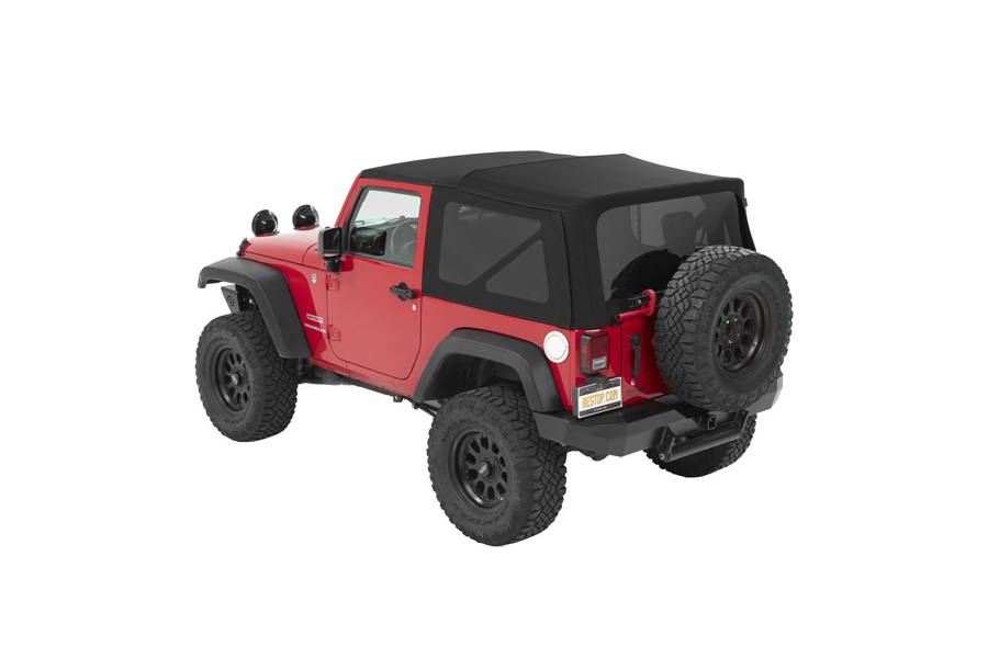 Jeep JK 2dr Bestop Supertop NX Twill Soft Top with Tinted Windows without  Doors Black - Jeep Rubicon 2007-2018 | 54822-17|Northridge4x4