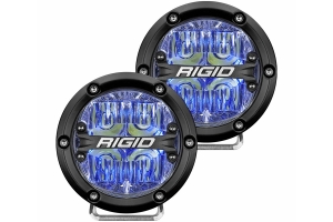 Rigid Industries 360 SERIES 4in LED OFF-ROAD Lights - Driving w/Blue Backlight