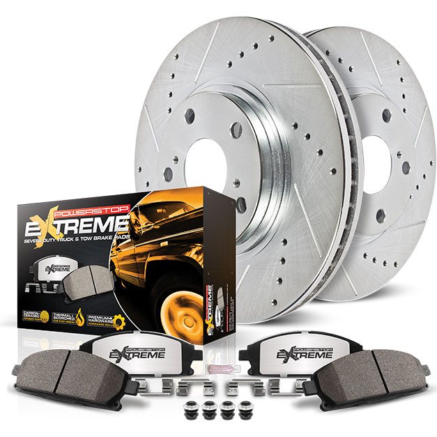 Power Stop Z36 Extreme Truck and Tow Brake Kit, Front and Rear - JK