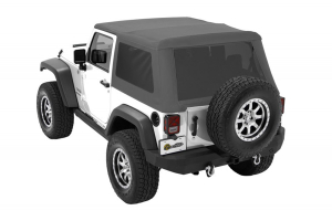 Bestop Trektop NX Glide Soft Top with Tinted Side & Rear Windows - Grey Twill - JK 2DR