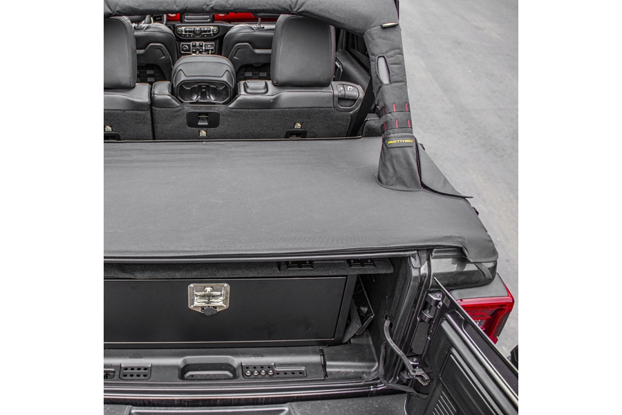 Smittybilt Tonneau Cover for OEM Soft Top w/ Channel Mount - Black Diamond - JL 4Dr