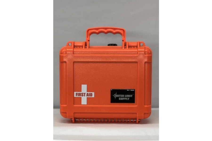 Outer Limit Supply Waterproof Individual First Aid Kit - Orange Case