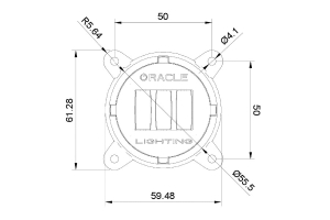 ORACLE Lighting 60mm, 15W Fog Beam, LED Emitter, White
