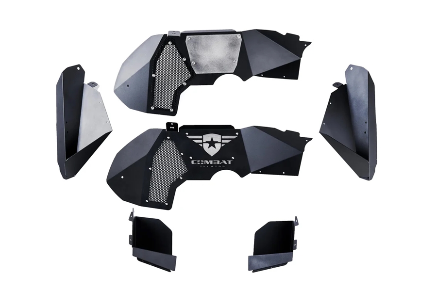 Combat Off Road Battle Ready Aluminum Inner Fender Liner Kit - Front - JL