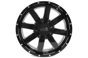 Moto Metal Wheels MO962 Series Wheel, Gloss Black /w Milled Accents 20x9 8x6.5