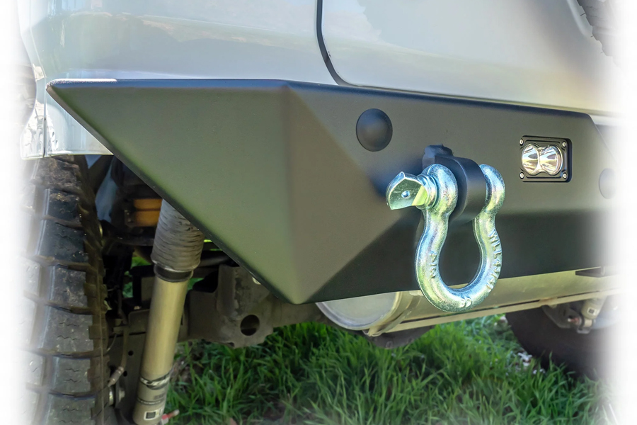 Turn Offroad Rear Bumper w/Hitch Receiver and LED Pod Lights  - JL