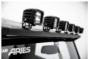 Aries Jeep Roof Light Mounting Brackets & Crossbar - JK