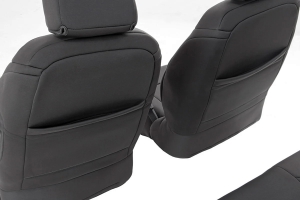 Rough Country Neoprene Front Seat Covers - Black  - JK 2013+ 4Dr