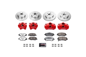 Power Stop Big Brake Conversion Kit w/ Red Calipers & Brackets - JK