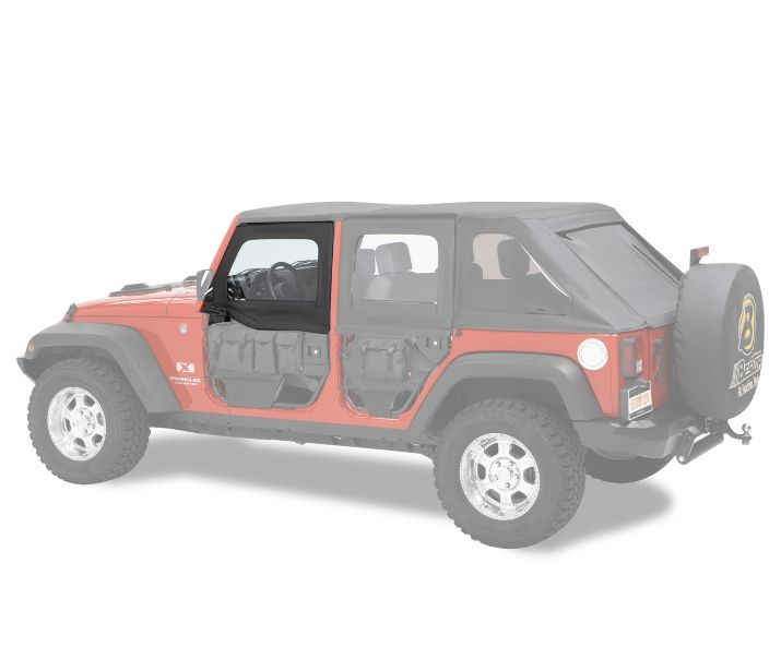 Bestop Highrock Element Upper Doors, Front - Black Diamond - JK
