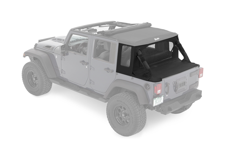 Bestop Halftop Soft Top Conversion Kit, Black Twill - JK 4dr