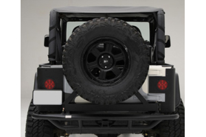 Smittybilt SRC Rear Bumper Hitch and Tire Carrier - TJ/LJ/YJ